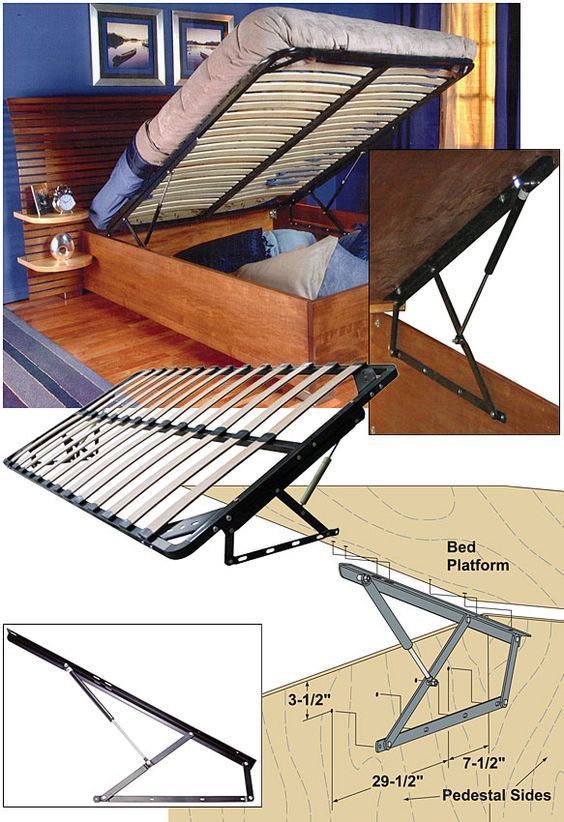 Mecanisme Pour Lit Coffre Impressionnant Woodworker Storage Bed Frame and Lift Kits Queen with Bed