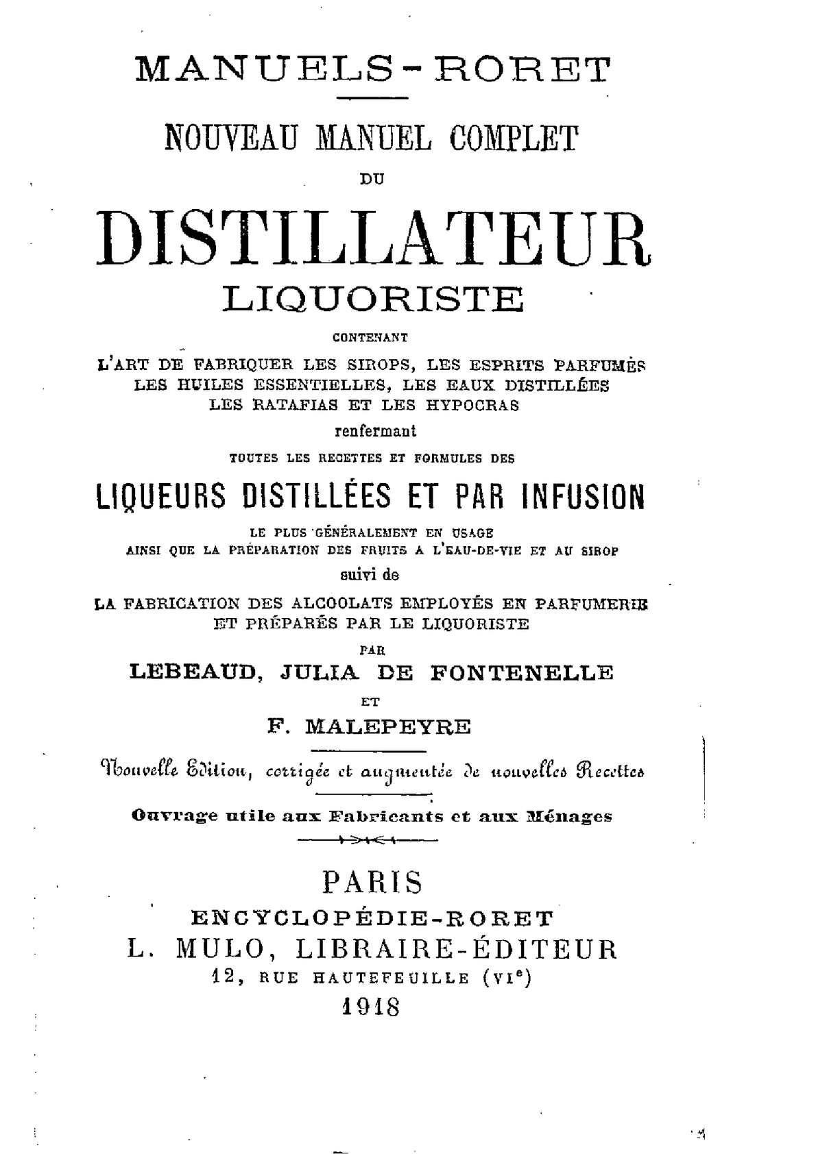 Prevention Punaise De Lit Huile Essentielle Fraîche Calaméo Manuel Plet Du Distillateur Liquoriste 1918