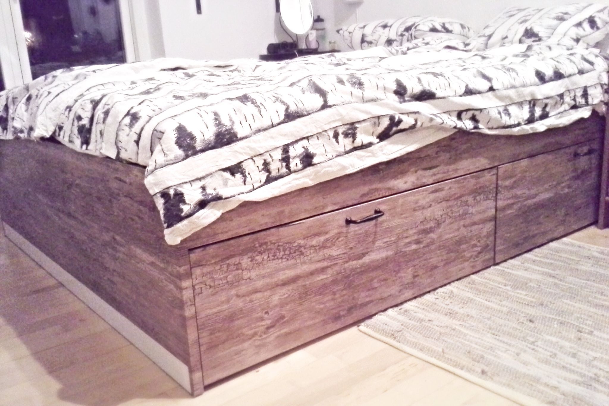 Tete De Lit Ikea Brimnes Nouveau My New Hacked Ikea Bed Ikea Brimnes with Wood Adhesive and