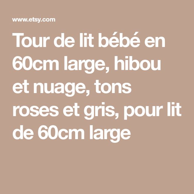 Tour De Lit Rose Et Gris Charmant Circumference 60cm Wide and Decoration Baby Bed Room Kids Owl Cloud