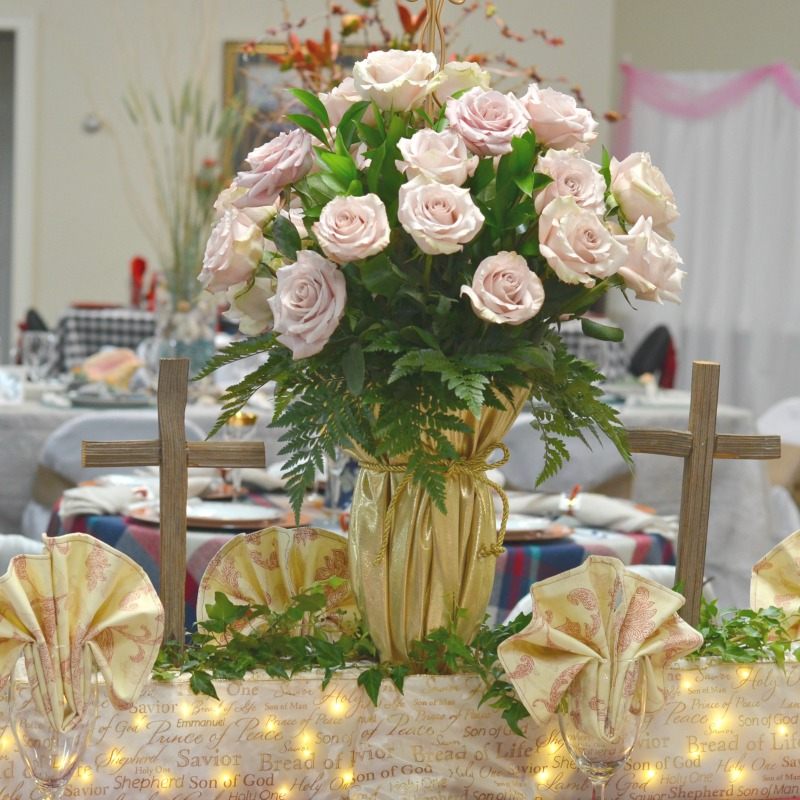 Tour De Lit Rose Pale Luxe Tablescape Fundraiser Tips and the Guest Table Cottage at the